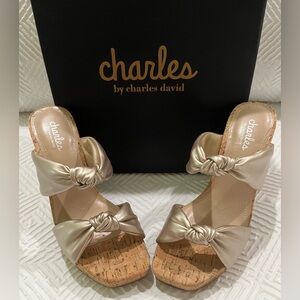 Charles by Charles David Intuit Block Heel Sandal, light gold, Size 7 1/2